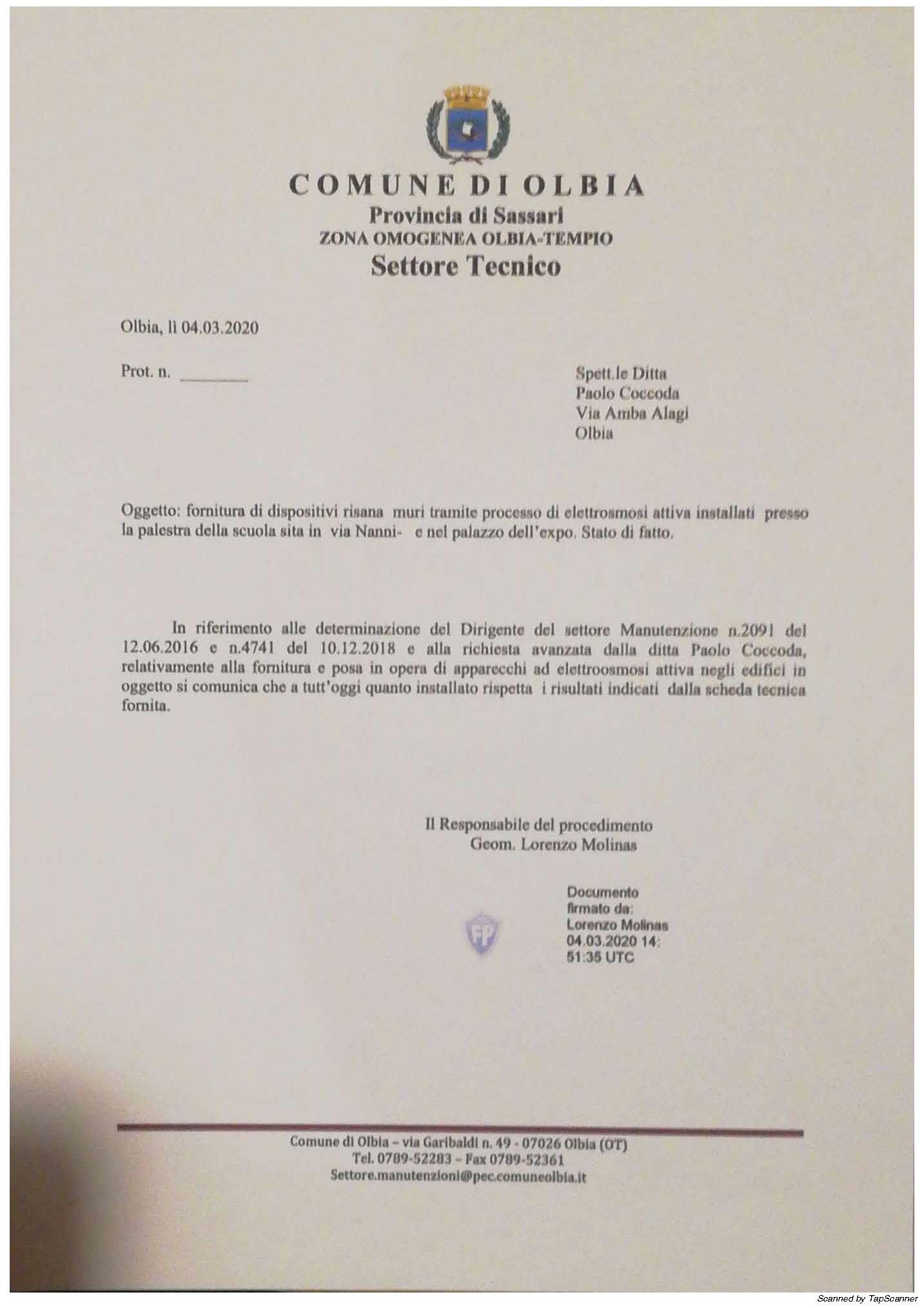 Recensione_comune di Olbia